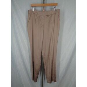 BCBG MaxAzria Front Slit Satin Pants Size Large New